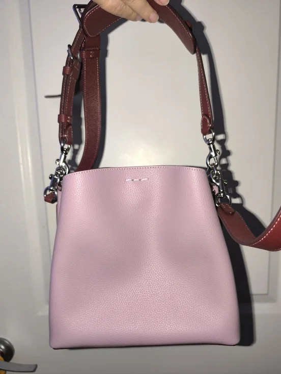 Coach Willow Bucket Shoulder Bag Colorblock Faded Purple Leather - Picture 5 of 16